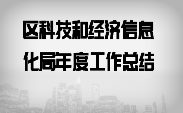 区科技和经济信息化局年度工作总结