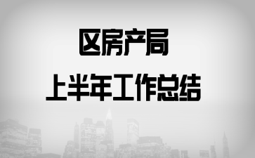 区房产局上半年工作总结