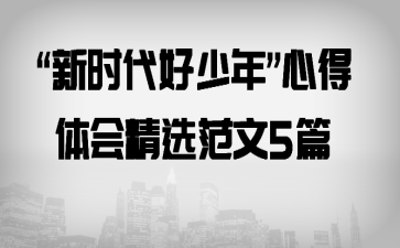 “新时代好少年”心得体会精选范文5篇