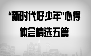 “新时代好少年”心得体会精选五篇