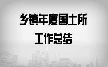 乡镇年度国土所工作总结