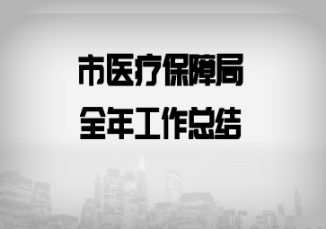 市医疗保障局全年工作总结