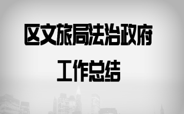 区文旅局法治政府工作总结