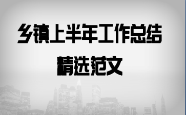 乡镇上半年工作总结精选范文