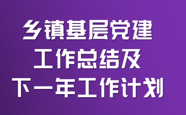 乡镇基层党建工作总结及下一年工作计划
