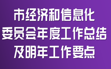 市经济和信息化委员会年度工作总结及明年工作要点