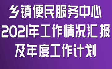 乡镇便民服务中心2021年工作情况汇报及年度工作计划