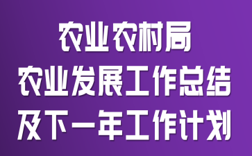 ũҵũ���ũҵ��չ�����ܽἰ��һ�깤���ƻ�