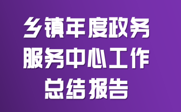 乡镇年度政务服务中心工作总结报告