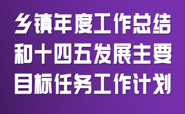乡镇年度工作总结和十四五发展主要目标任务工作计划