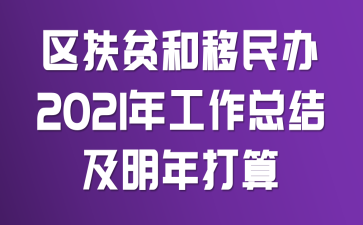 区扶贫和移民办2021年工作总结及明年打算