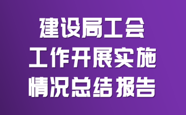 建设局工会工作开展实施情况总结报告