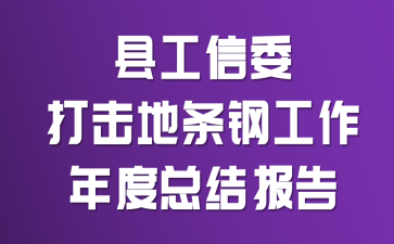 县工信委打击地条钢工作年度总结报告