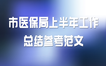 市医保局上半年工作总结参考范文