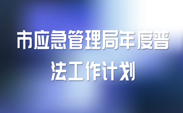 市应急管理局年度普法工作计划