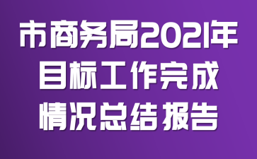 市商务局2021年目标工作完成情况总结报告