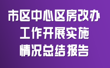 市区中心区房改办工作开展实施情况总结报告