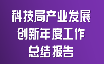 科技局产业发展创新年度工作总结报告