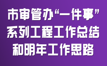 市审管办“一件事”系列工程工作总结和明年工作思路
