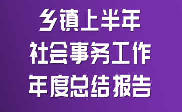 乡镇上半年社会事务工作年度总结报告