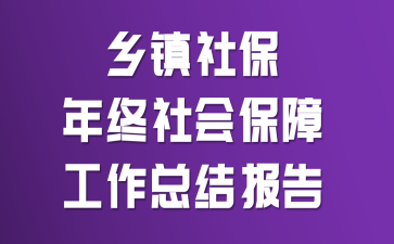 乡镇社保年终社会保障工作总结报告