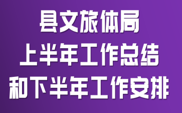 县文旅体局上半年工作总结和下半年工作安排
