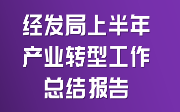 经发局上半年产业转型工作总结报告