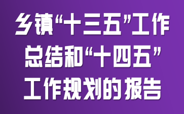 乡镇“十三五”工作总结和“十四五”工作规划的报告
