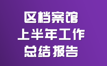 区档案馆上半年工作总结报告
