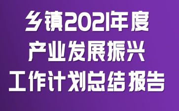 乡镇2021年度产业发展振兴工作计划总结报告