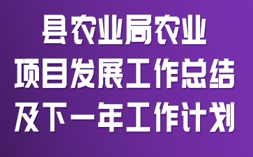 ��ũҵ��ũҵ��Ŀ��չ�����ܽἰ��һ�깤���ƻ�