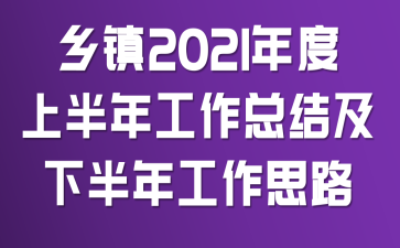 乡镇2021年度上半年工作总结及下半年工作思路
