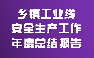 乡镇工业线安全生产工作年度总结报告