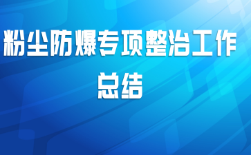 粉尘防爆专项整治工作总结